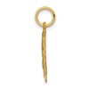 Black Bow Jewelry 14k Yellow Gold, Grace Collection, Satin Heart Initial R Pendant, 15mm - 2 of 4