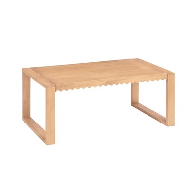 MH London Evo Rectangle Scallop Solid Wood Coffee Table For Living Room