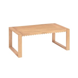 MH London Evo Rectangle Scallop Solid Wood Coffee Table For Living Room - 1 of 1