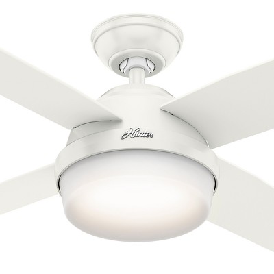 Dempsey 44" Fresh White LED Ceiling Fan with Remote and Reversible Blades