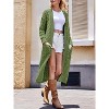 Imily Bela Chunky Knit Open Front Cardigan Oversized Long Sweater Coat for Women with Pockets - 3 of 4