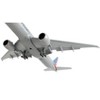 Boeing 777-300ER Commercial Aircraft with Flaps Down Silver with Striped Tail 1/400 Diecast Model Airplane by GeminiJets - 4 of 4