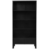 vidaXL Industrial Steel Bookshelf - Black Freestanding Furniture with Shelves, Drawers, and Name Tags for Office and Home - 4 of 4