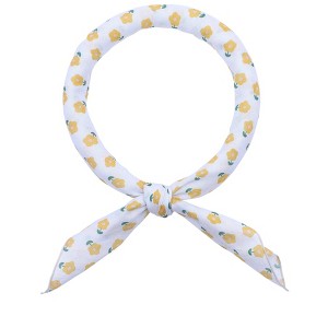 INSPIRE CHIC Women's Floral Printed Blended Cotton Small Square Neck Scarves 21.7x21.7" 1Pc - 1 of 4