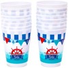 Sparkle and Bash 16 Pack Nautical Plastic Cups for Baby Shower (16 Oz) - 3 of 4