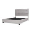 Queen Size Upholstered Platform Bed with Deep Button Tufted Headboard - 3 of 4