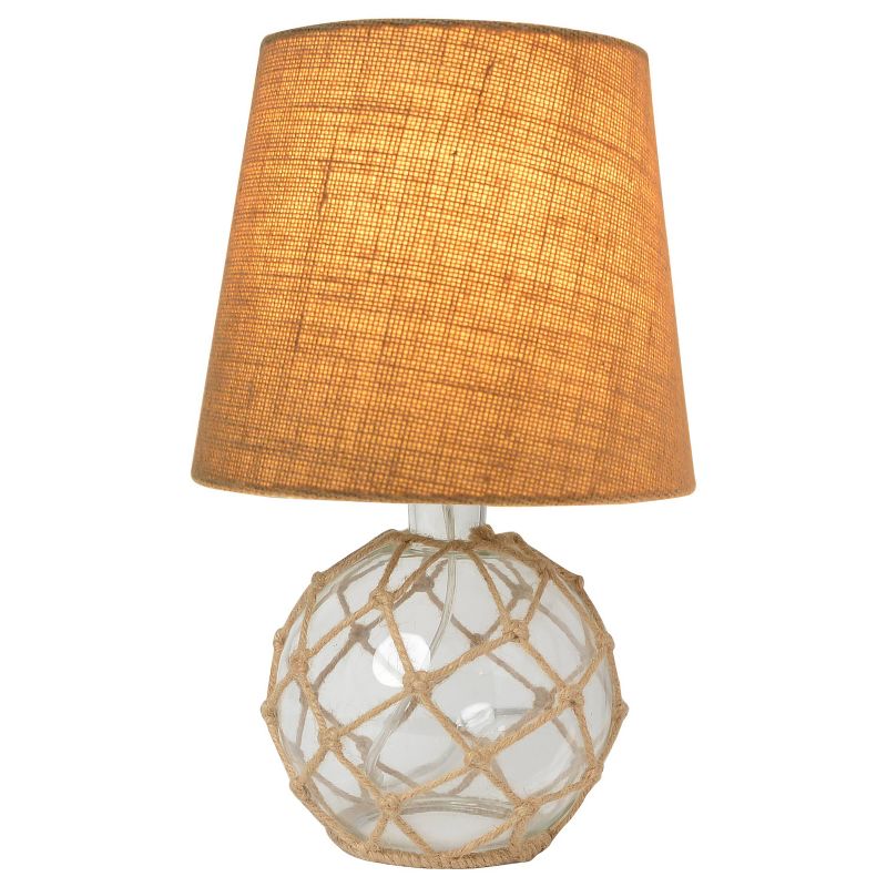 Buoy Rope Nautical Netted Coastal Ocean Sea Glass Table Lamp Clear - Elegant Designs, 3 of 9