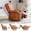 Manual PU Leather Recliner Chair - 26.8" Ergonomic Design with Cup Holders & Storage, for Home Theater, Living Room - 3 of 4