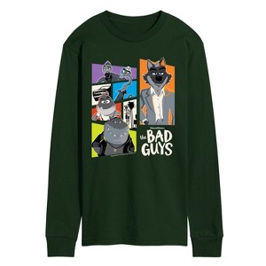 Men's - The Bad Guys - Mr. Wolf and Friends Collage Long Sleeve Graphic T-Shirt - 1 of 2