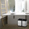 10.6 Gallon Dual Compartment Trash can, Stainless Steel Garbage Can, Open Top Kitchen Waste Bin - 3 of 4