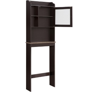 Yaheetech Over the Toilet Cabinet Space-saving Bathroom Storage Brown - 1 of 4