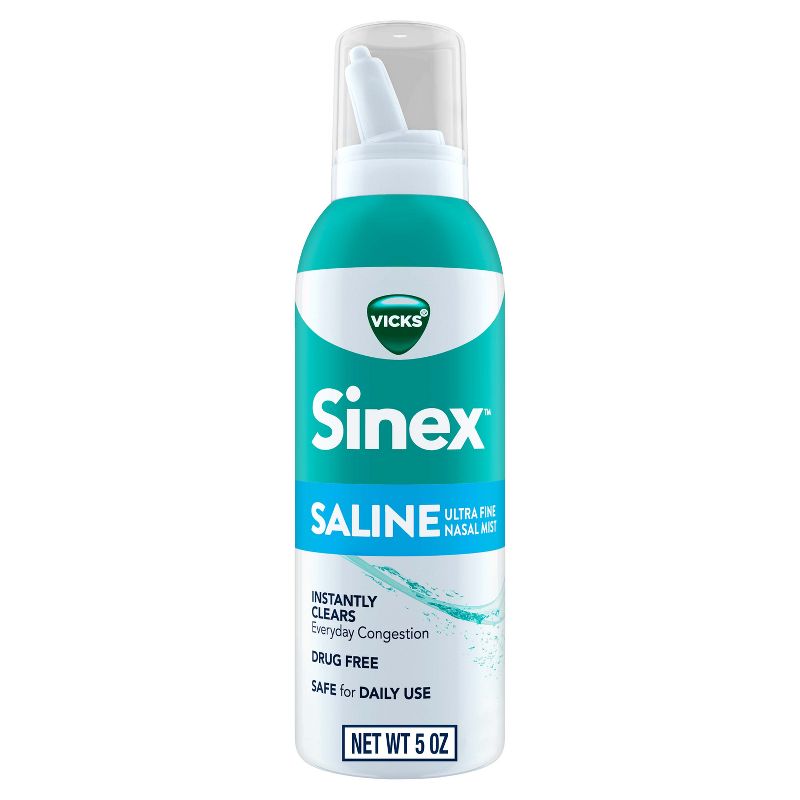 Vicks Sinex Saline Nasal Spray Ultra Fine Mist - 5oz, 1 of 16