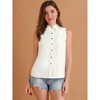 Allegra K Women's Single Breasted Casual Office Sleeveless Shirt - 2 of 4