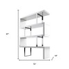 HomeRoots 67" White And Silver Metal and Wood Three Tier Etagere Bookcase - 3 of 4