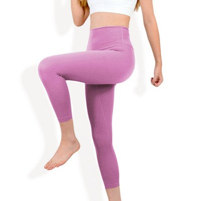 Anna-Kaci Active Women's High Waist 7/8 Length Seamless Yoga Leggings with Stretchy Fit