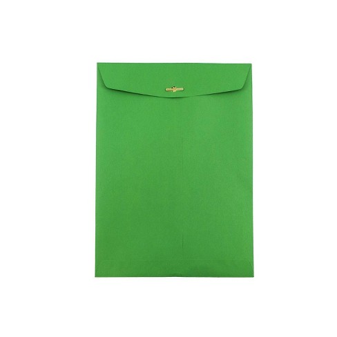 Jam Paper 9 3/4'' X 11 3/4'' 12pk Plastic Envelopes With Button And String  Tie Closure With Letter Open End - Lime Green : Target