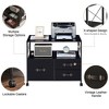 VECELO 3-Drawer Rolling File Cabinet, Mobile Printer Stand with Open Storage Shelf, Fits A4 or Letter Size - 3 of 4