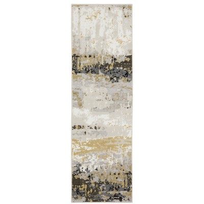 Oriental Weavers Caravan 2061X Grey/ Gold Indoor Area Rug - 2'3" x 7'6"