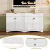 Okak 33"H Versatile Sideboard with Adjustable Shelves & 2 Drawers, Wood Grain Buffet Cabinet TV Stand for Living Room/Kitchen - 4 of 4