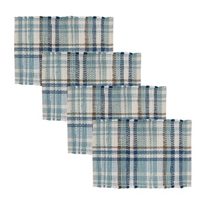 Split P Driftwood Plaid Chindi Placemat Set of 4
