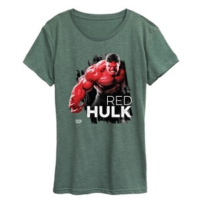Women's - Marvel - Red Hulk Short Sleeve Graphic T-Shirt - 1 of 4