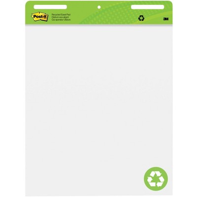 White Recycled Self-Stick Easel Pads, 25 x 30 Inches, 6 Pack
