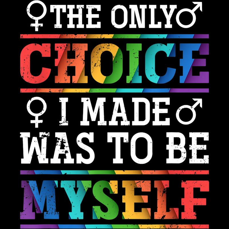 Adult Design By Humans LGBTQ+ I Was Made to Be Myself By KangThien Tank Top, 2 of 3