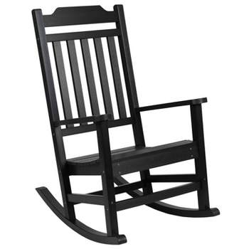 Flash Furniture Winston All-Weather Poly Resin Wood Rocking Chair