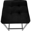 Meridian Furniture,Nicola Black Velvet Stool, Set of 2 - 3 of 4