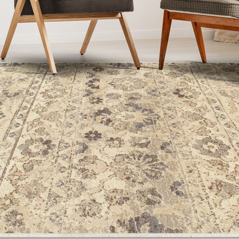 Modern Floral Abstract Indoor Area Rug or Runner by Blue Nile Mills, 5 of 6
