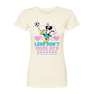 Women's - Disney - Less Dont More Dos Soccer Juniors Fitted Graphic T-Shirt - 1 of 3