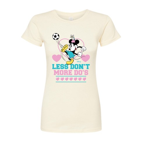 Women's - Disney - Less Dont More Dos Soccer Juniors Fitted Graphic T-Shirt - image 1 of 3