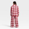 Women's Flannel Long Sleeve Button Down Shirt and Pants Pajama Set - Auden™ - 2 of 3