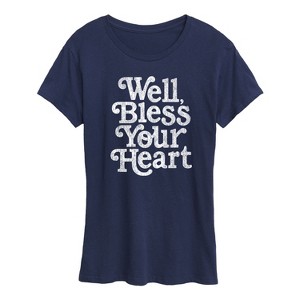 Women's - Instant Message - Well Bless Your Heart Short Sleeve Graphic T-Shirt - 1 of 4