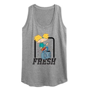 Women's - Hey Arnold! - Fresh Arnold Graphic Racerback Tank - 1 of 4