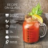 Final Touch Bloody Mary Mason Jar Mugs, Set of 2 - Vintage Style Drinking Jar Glasses with Handles - Thick Lead-Free Glassware, Recipe Print on Back - 3 of 4