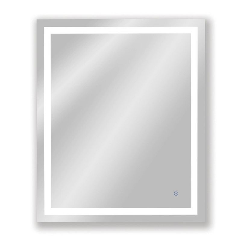 Single Frameless Dimmable LED Wall Mirror with Anti Fog Glass - Tosca, 1 of 6