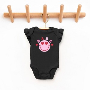 The Juniper Shop Babe Smile Baby Flutter Sleeve Bodysuit - 1 of 3