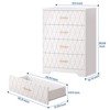 4 Drawer Dresser for Closet, Wood Chest of Drawers with Gold Handles for Bedroom, Modern Tall Dressers, Nightstand, Wooden Storage Organizer Cabinet - 2 of 4
