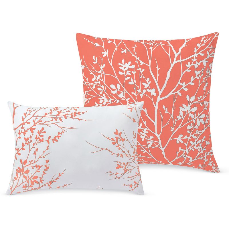 Collections Etc 4-Piece Spring Foliage Bed Sheet and Pillowcase Set, 3 of 6