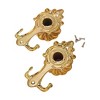 Unique Bargains Curtain Holdbacks Windmill Design Hooks Zinc Alloy 5.51"x2.56" 1Pair - 4 of 4