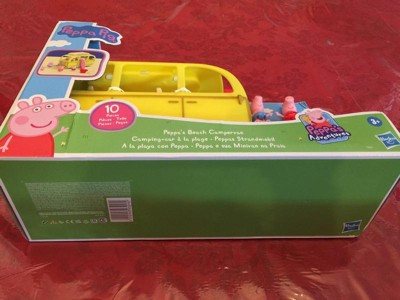 Peppa Pig Peppa's Adventures Peppa's Beach Campervan Vehicle Preschool Toy:  10 Pieces, Rolling Wheels; Ages 3 and Up Multicolor F3632