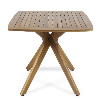 GDFStudio Taro Outdoor Acacia Wood Dining Table, Teak