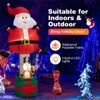 SEVOBAL Inflatable Holiday Decorations 8 Feet Christmas Decorations,Inflatable Santa Claus and Reindeer Xmas Decorations, Red, 50.4"*32.4"*96" - 3 of 4