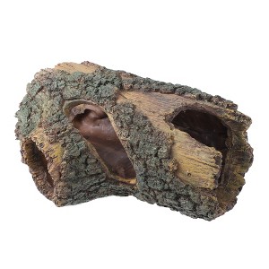 Unique Bargains Aquarium Decorations Hollow Tree Trunk Ornament Resin Fish Accessories Brown Green 1 Pcs - 1 of 4