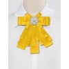 Allegra K Women's Pre-tied Pin Brooch Ribbon Beads Party Bowknot Bow Tie - 2 of 4