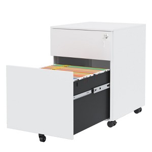 NicBex Mobile File Cabinet with Lock,Under Desk Office Storage File Cabinet with 2 Drawers for Home Office Letter/Legal/A4/F4 - 1 of 4