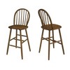 Farmhouse-Style Rubberwood Barstool (Set of 2) with Spindle Back, Hand-Crafted Sturdy Frame for Kitchen Counter or Home Bar - 2 of 4