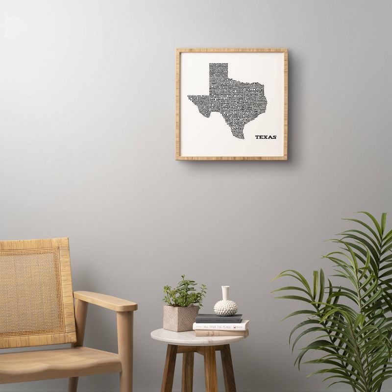Restudio Designs Texas Map Framed Wall Art by Deny Designs, 6 of 7