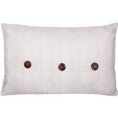 Dermi Pillow - Grey/White - 12" X 20" - Safavieh